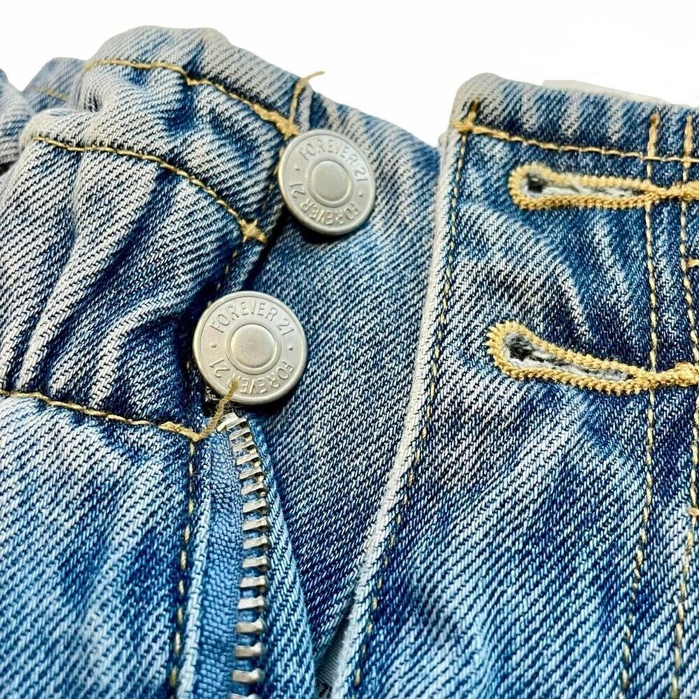 Forever 21 Paper Bag Denim Shorts Large - Picture 5 of 9
